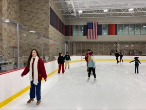 L&S Honors students skate their way around the rink in Bakke Recreation Center.