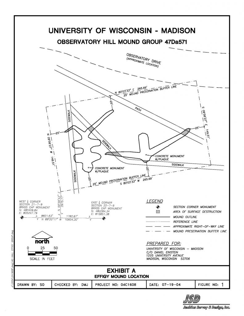 Map of Observatory Hill mound group